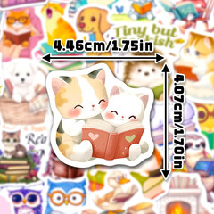 200 Pcs Animal Reading Stickers, 100 Unique Designs for Journals and Decor