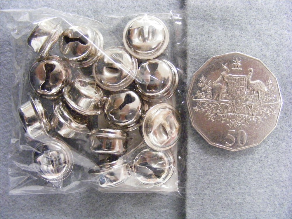 Jingle Bells 15mm Silver Pkt 12