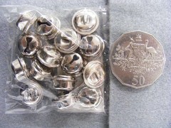 Jingle Bells 15mm Silver Pkt 12