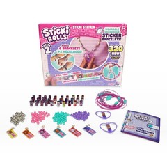 Wearable Sticker Jewelry Kit – 320 Mini Stickers, 6 Bracelets & 2 Necklaces, 100