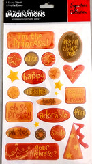 Creative Imaginations I’m The Princess Epoxy Stickers 3D Scrapbook Princesses