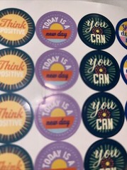 15 Pages Of Growth Mindset Affirmation Round Multicolor Stickers (963)