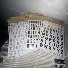 Lot Of 14 Crafters Square ABC’s Alphabet Stickers & 2 Starburst gem. Multicolor
