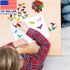160 Pieces Glitter Dinosaur Foam Stickers Self Adhesive Foam Stickers for Craft