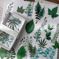 160Pcs Flower Plant Stickers,20 Patterns PET Transparent Decorative Stickers, Fl