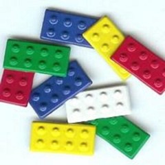 BOYS BUILDING BLOCK SCRAPBOOKING DECORATIVE BRADS EYELET OUTLET 8 PCS