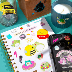 Sticker Book with Large and Small Sizes, Kids Stationary for Water Bottle, Noteb
