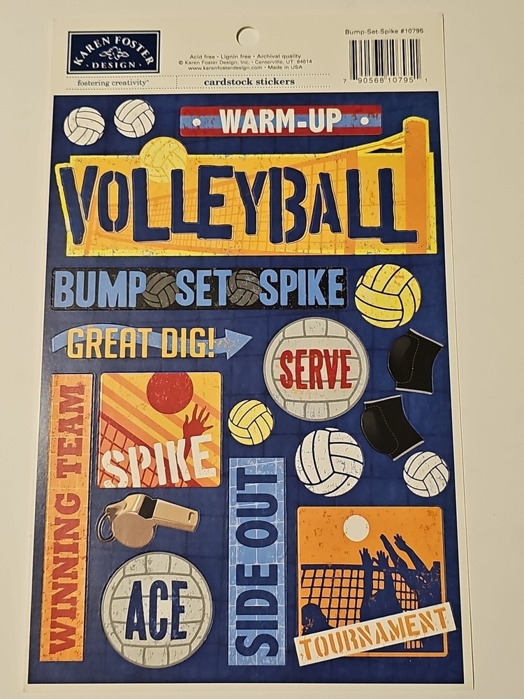 Karen Foster Design Stickers (6” x 9” Sheets) Bump-Set Spike #10795