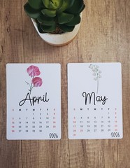 Large Calendar Stickers for Planners and Journals Birth Flower Design 5″ x 7″