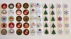 50 CHRISTMAS STICKERS/CHRISTMAS STICKERS FOR KIDS/REWARD STICKERS/X-MAS SEALS
