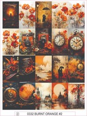 BURNT ORANGE #2 – COMPLETE SHEET OF 20 STICKERS