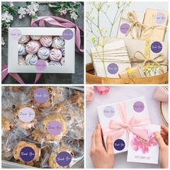 1000 Purple Thank You Stickers – 6 Lavender Colors, Adhesive Seal Decals for Par