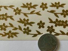 GOLD METALLIC FLOWER BORDER Stickers(19pc)Stampendous•Garden •Daisy•Card Making•