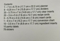 RECOLLECTION 179 PC BAKING RECIPE PLANNER KIT WALL ART ROLLING PIN ~ NEW