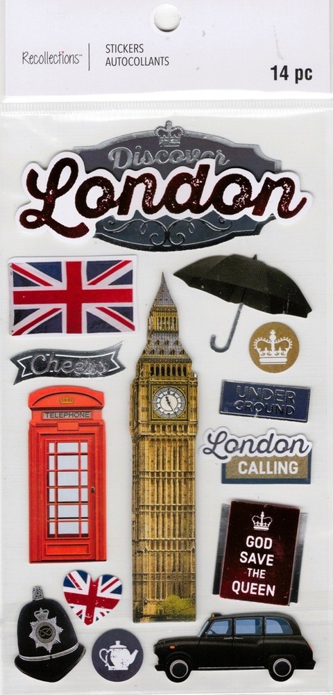 London, 3D scrapbook stickers, 4×7″ – Recollections #665807