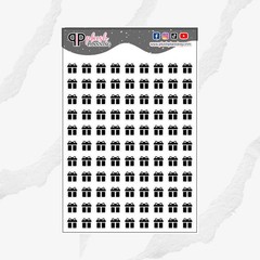 Gift Box Icon Planner Stickers, Gift Boxes, Birthday Gift Box, Functional