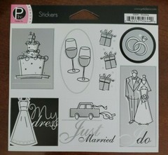 Pebbles inc. Wedding themed Scrapbooking Card Making Stickers
