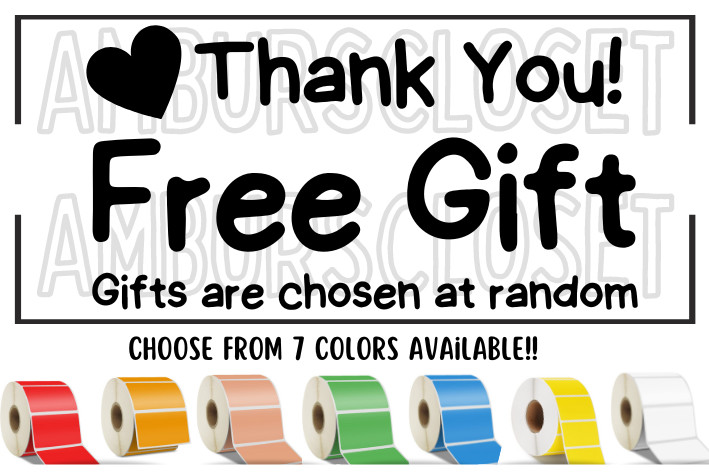 FREE GIFT STICKERS WATERPROOF 2.25″×1.25 LABELS SEALS REVIEW SHOP STICKERS