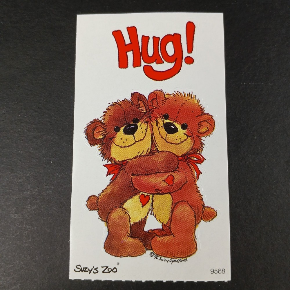 Vintage Suzy’s Zoo Bear Hug! 9568 Stickers 1 Module Friends Love