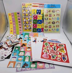 Lot of 100+ Stickers Super Mario Disney Dr Seuss Animals Emoji Scrapbook Teacher