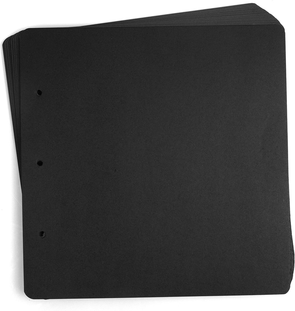 10 Sheets ADVcer 10×10 Scrapbook Refill Pages Black Cardboard Photo Album Paper