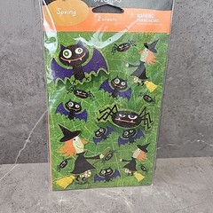 Lot Vintage Hallmark AGC Stickers Sticker Sheets Halloween Ghost Dogs Bat Witch