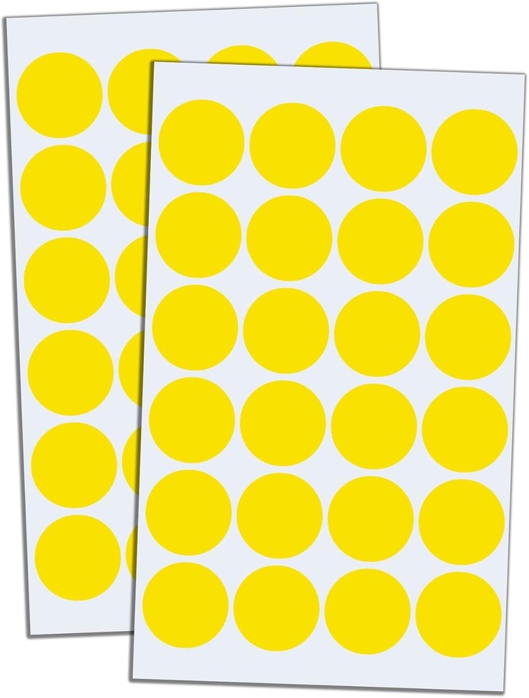 1200 Pack, 1″ Round Dot Stickers Circle Labels – Yellow