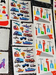 Big Lot of VTG Stickers Sandy Lion & Mrs Grossman – Fuzzy, Shimmery & Character
