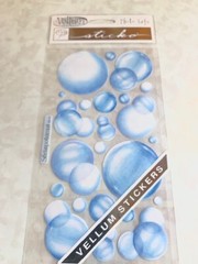 STICKO EK SUCCESS STICKERS VELLUM BUBBLES MULTI-SHAPE BUBBLES 22PCS