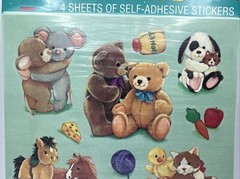 Vintage 80s American Greetings Forget Me Not Cut Animal Stickers – New Old Stock