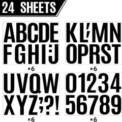 24 Sheets Letter Stickers Bulletin Board Letters Large 4 Inch Vinyl Alphabet Sti