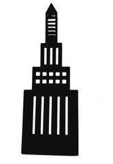 EXTREMELY DETAILED CITYSCAPE, CITY, BUILDING, BUILDINGS SILHOUETTE DIE CUT/ CUTS