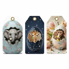 Cute Animal Tags Junk Journal Scrapbook