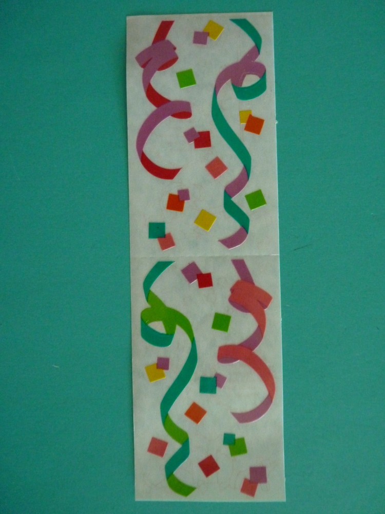 Vintage 1987 Mrs. Grossman’s Stickers CONFETTI (2) Mods 2″ x 3.25″