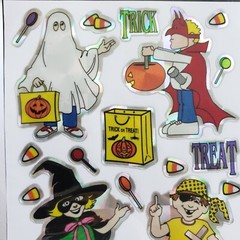 Vintage 80s Prizm Stickerz Classy Stick-Ons Halloween Trick O Treat