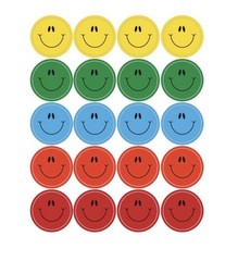 NWT Smiley Faces, Multicolor Shape Stickers. 120 Stickers. 1” x 1”.
