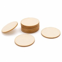 100 Pcs Unfinished Wood Circles 1.25 Inches Small Round Wooden Discs Wood Pie…