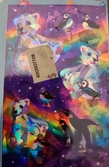 NIP Vintage LISA FRANK Crystal Stickers – Polar Bears Puffins Penguins – P657