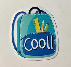 “Cool” Cute Backpack Wall Art Sticker for Home School Kids Decals tc1