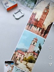 Roll of Artistic Stickers 15 City Buildings Eiffel Empire France Italy New York