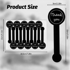 10 Sheets Reusable Thank You Decorative Sticker 100pcs Tear Resistant Adhesive