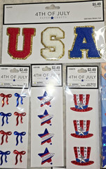 Patriotic 4th Of July HUGE NEW LOT 21pc Stickers Patches Red White Blue USA Flag