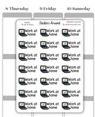 Work at Home Script Planner Sticker, Workplace, Calendar and Journal Sticker