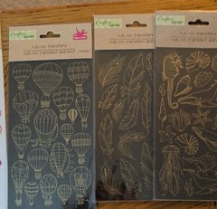 Lot Of 16 Crafter’s Square Rub On Transfers Numbers Alphabet Leafs Pumpkins Sea