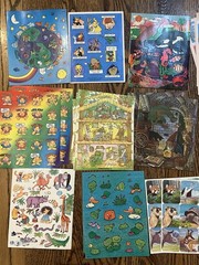 Vintage Lot of 1980s – 1990s Stickers Variety 26 Full Sheets +Many Partials