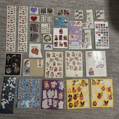 VTG 1980s Sticker Lot Fuzzy Puffy Hologram Halloween BW3 Lisa Frank Heathcliff +