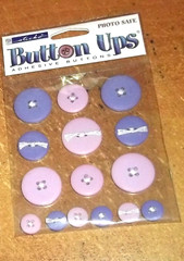 3 PKGS.STICKO BUTTON UPS Adhesive buttons ~ Purple