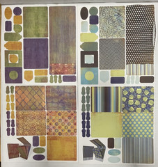 Lot of 13 Scrapbooking 12 X 12 Paper, Stickers, Die cuts Mixed Theme Pre-owned