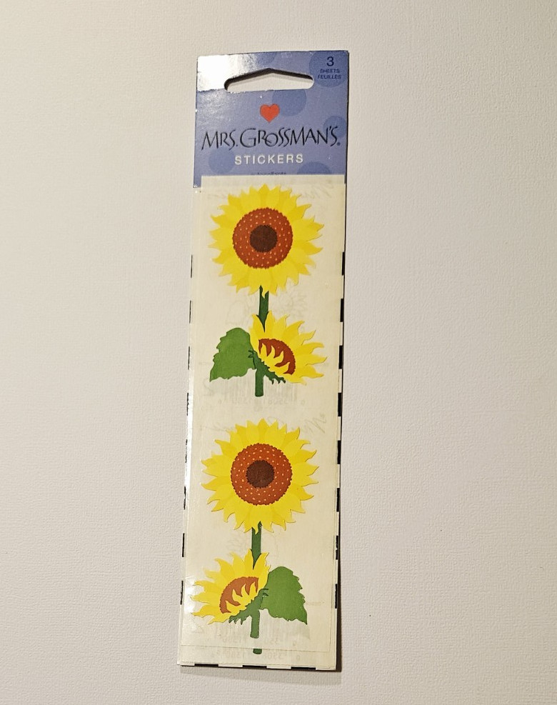 Mrs. Grossman’s Stickers Lot 3 Strips New Package ~Sunflower~ HTF RARE