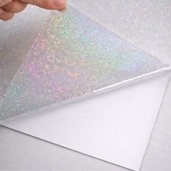 Bleidruck 25 Sheets Bubbles Holographic Clear Vinyl Sticker Paper